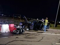 Video cu accidentul din Ploiești. Momentul în care motociclistul de 32 de ani a intrat într-o mașină