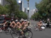 Marșul bicicliștilor nud, în Marea Britanie și în Mexic. Care e motivul protestului