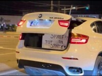VIDEO Mesajul purtat pe mașină de proprietarul unui BMW din Constanța: ”Tot în spate? Tot în spate!”