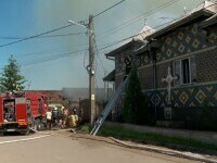 Incendiu de proporții la mai multe gospodării dintr-o localitate din județul Bistrița Năsăud