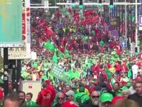 Europenii din cele mai avute țări protestează împotriva scumpirii traiului. Zeci de mii de oameni sunt blocați în aeroporturi