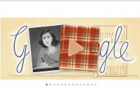 Anne Frank, omagiată de Google printr-un Doodle care marchează 75 de ani de la publicarea jurnalului ei