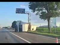 Mesaj RO-Alert după ce un camion cu stupi s-a răsturnat. O persoană a ajuns la spital după ce a fost înțepată de albine