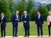 Scholz, Boris Johnson, Joe Biden, Ursula von der Leyen, G7