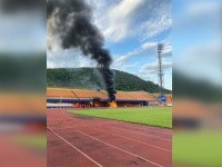 Incendiu la stadionul Ceahlăul