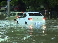 Dezastrul produs de furtună în București. 60 de copaci au căzut, 107 străzi au fost inundate, 208 locuințe afectate