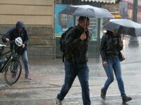 Cod galben de ploi torențiale, descărcări electrice și vânt în mai multe regiuni ale țării. HARTĂ