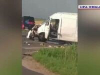 Accident cumplit între un microbuz și o autoutilitară, în Brăila. Un șofer a murit, iar 13 persoane sunt rănite