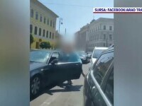 Bătaie în trafic la Arad. Agresorul, căutat de polițiști după ce imaginile au ajuns pe internet