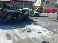 Un copil de 11 ani a murit în urma unui accident cu patru maşini, în Olt. Alte două persoane au fost rănite. FOTO