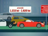 Primăria și Poliția au pus gând rău șoferilor care folosesc banda unică pentru autobuze. Amenzile trec de 1600 de lei