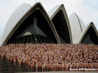 Peste 5000 de trupuri goale, pe treptele Operei din Sydney! VIDEO