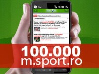 Record istoric! Primul site de telefon mobil care atinge 100.000 de vizite intr-o zi: M.SPORT.RO