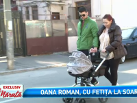 Oana Roman, la plimbare cu fiica sa