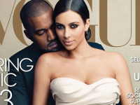Scandal in stil american.Vogue, aspru criticata pentru ca a pus-o pe Kim Kardashian in rochie de mireasa pe prima pagina