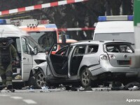 O masina a explodat in Berlin, dupa detonarea unui dispozitiv exploziv. Soferul a murit. FOTO si VIDEO