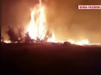 Incendiu de vegetatie in Maramures, extins pe 10 hectare. 80 de sateni i-au ajutat pe pompieri sa stinga flacarile