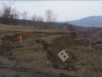 Alunecare de teren în apropierea unui drum județean din Bistrița
