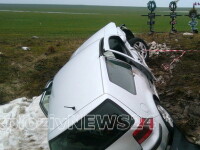 Un şofer al Prefecturii Teleorman a provocat un accident cu 4 răniți. Doi sunt jurnaliști