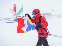 Tibi Uşeriu a câştigat ultramaratonul 6633 Arctic Ultra. A trecut linia de sosire cu steagul României. VIDEO