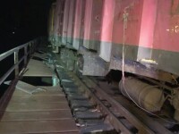 Tren deraiat în Bistriţa-Năsăud. Circulația a fost reluată după 15 ore