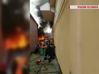 Rezervor cu păcură, cuprins de flăcări violente în Oradea