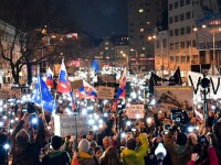 65.000 de oameni au ieșit în stradă, în Slovacia, din cauza corupției