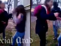 Fată bătută de două adolescente, din cauza unui băiat, în centrul Aradului. VIDEO
