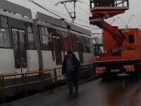 Linia tramvaiului 41 din București, blocată temporar de ploaia înghețată