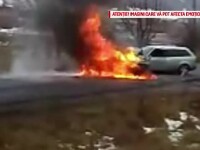 Doi soți au ars de vii, după ce mașina lor a fost lovită de un șofer cu volan pe dreapta