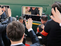 Imagini în premieră din interiorul trenului blindat al lui Kim Jong-un