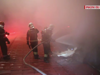 Panică în Capitală: Hală cuprinsă de flăcări, apeluri disperate la 112