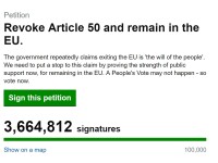 Petiție pentru oprirea Brexit-ului