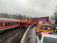 TIR lovit de tren în Cluj