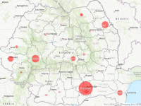 harta cazurilor de coronavirus in Romania joi 19 martie