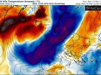 Val de aer arctic în Europa. Harta zonelor afectate