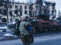 ucraina razboi, tanc rusesc distrus