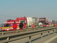 Accident în lanț pe autostrada A1. Două persoane au murit