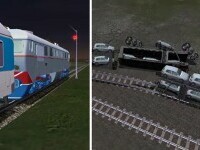 ANIMAȚIE GRAFICĂ. Cum s-a produs accidentul feroviar din Roșiori de Vede. Trenul de călători nu a oprit la semnalul roșu