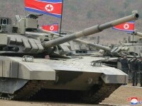 Tanc de luptă nord coreean, probat de Kim Jong Un. E foarte mulțumit de „puterea excelentă de lovitură