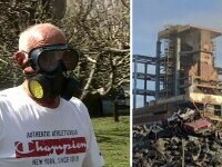 Craioveni acoperiți de cenușă în propriile curți. Ies din casă cu măști speciale. „M-am trezit cu ochiul roșu”