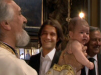 Natalia, fiica lui Cristi Chivu, a fost botezata la Milano!