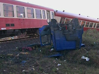 Impact intre colosi! Un tren a lovit un tir! Sapte persoane au fost ranite!