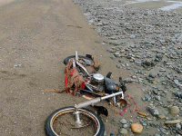 O motocicleta luata de tsunami din Japonia a traversat Pacificul si a ajuns in Canada.