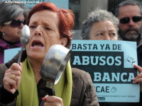 Proteste in Spania fata de banci