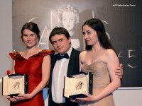Cosmina Stratan (dreapta), Cristian Mungiu si Cristina Flutur
