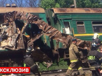 Un tren Moscova-Chisinau, implicat intr-o COLIZIUNE in Rusia. Bilantul victimelor: cel putin 5 morti si 45 raniti. VIDEO