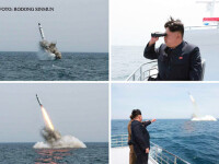 Kim Jong Un la testul rachetei submarine