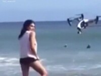 Lovita peste fata de o drona in timpul unei sedinte foto. Cum arata modelul dupa nefericitul incident. VIDEO