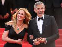 Cannes 2016. Julia Roberts a aparut desculta pe covorul rosu, iar Amal Clooney a avut ceva batai de cap cu rochia. FOTO